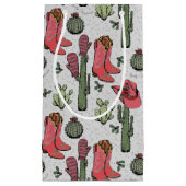 Girly Country Cowgirl Kerst roze en groen Klein Cadeauzakje (Voorkant)
