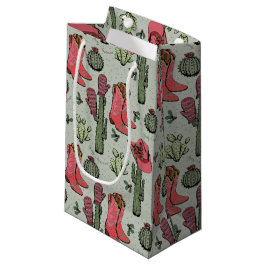 Girly Country Cowgirl Kerst roze en groen Klein Cadeauzakje