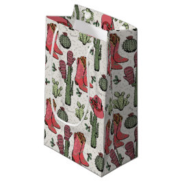 Girly Country Cowgirl Kerst roze en groen Klein Cadeauzakje