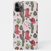 Girly Country Cowgirl Kerstmonogram Case-Mate iPhone Case (Achterkant)