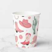 Girly Cowboy Papieren Bekers (Achterkant)