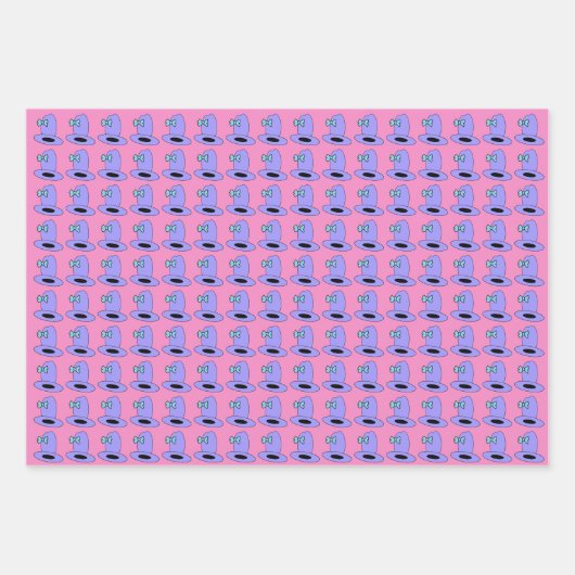 Girly Cowgirl Pet Verjaardag Inpakpapier Vel (Voorkant 2)