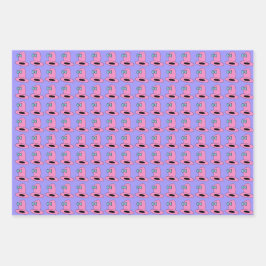 Girly Cowgirl Pet Verjaardag Inpakpapier Vel