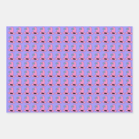 Girly Cowgirl Pet Verjaardag Inpakpapier Vel (Voorkant)