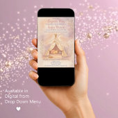 Girly Cozy Tent Maan en Sterren Boho Verjaardagsfe Kaart