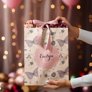 Girly Cream Blush Roze Zoete Kleine Critter Custom Medium Cadeauzakje