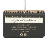 girly credit card style gold drips lashes makeup luchtverfrisser (Achterkant)