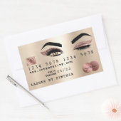 Girly Creditcard Make-up Wink Eye Gold roos Rechthoekige Sticker (Envelop)