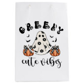 Girly Creepy Cute Vibes Coquette Ghost & Pumpkin  Medium Cadeauzakje (Voorkant)