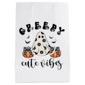 Girly Creepy Cute Vibes Coquette Ghost & Pumpkin  Medium Cadeauzakje (Achterkant)