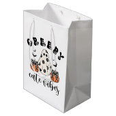 Girly Creepy Cute Vibes Coquette Ghost & Pumpkin  Medium Cadeauzakje (Achterkant Gekanteld)