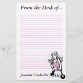 Girly Cue Briefpapier (Voorkant)