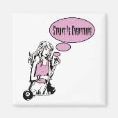 Girly Cue Magneet (Voorkant)