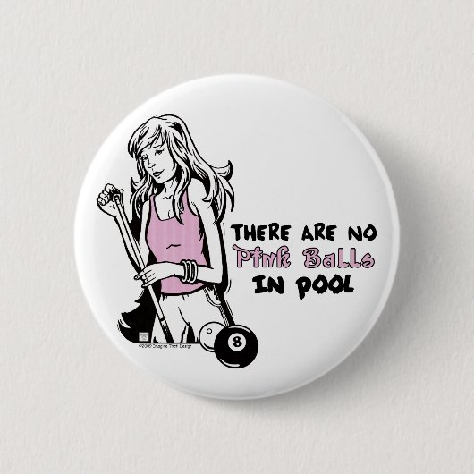 Girly Cue Ronde Button 5,7 Cm (Voorkant)