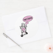 Girly Cue Ronde Sticker (Envelop)