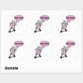 Girly Cue Ronde Sticker (Vel)