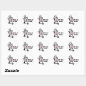 Girly Cue Ronde Sticker (Vel)