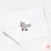 Girly Cue Ronde Sticker (Envelop)