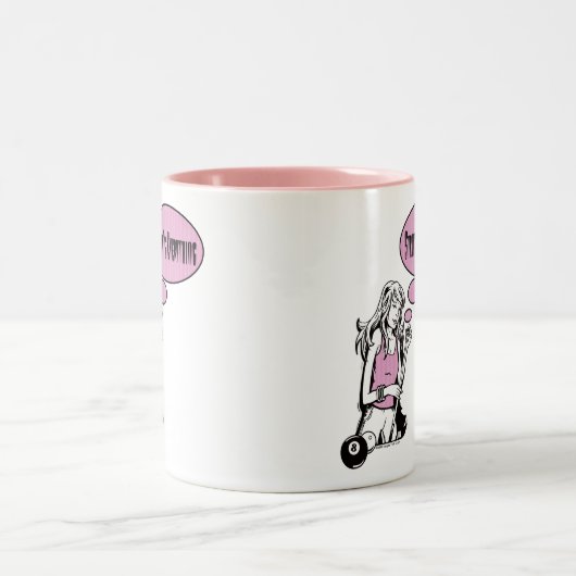 Girly Cue Tweekleurige Koffiemok (Center)