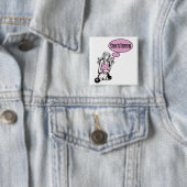 Girly Cue Vierkante Button 5,1 Cm (In situ)