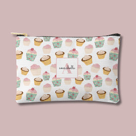 Girly Cupcake monogram cosmetisch Etui