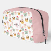 Girly Cupcake monogram cosmetisch Toilettasje (Rechterhoek)