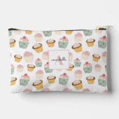 Girly Cupcake-monogram cosmetische tas (Achterkant)