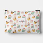 Girly Cupcake-monogram cosmetische tas (Voorkant)