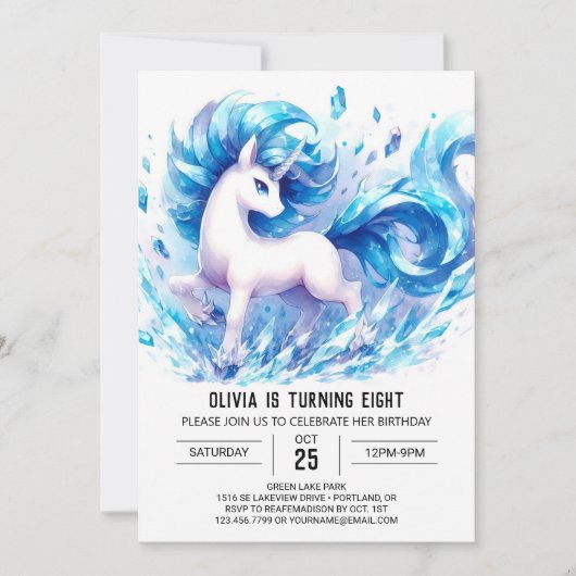 Girly Custom Horse Verjaardag Kaart (Voorkant)