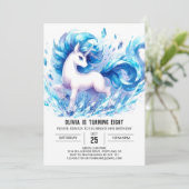 Girly Custom Horse Verjaardag Kaart (Staand voorkant)
