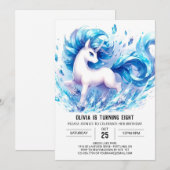 Girly Custom Horse Verjaardag Kaart (Voorkant / Achterkant)
