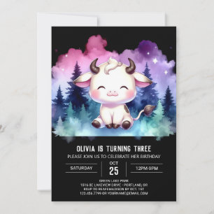 Girly Custom Koe Verjaardag Kaart