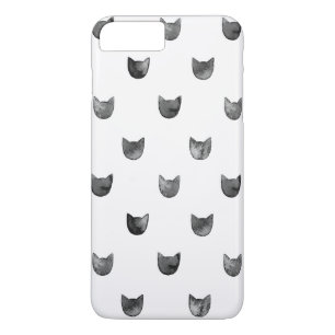 Girly Cute Cat Pattern iPhone 8/7 Plus Hoesje