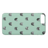 Girly Cute Cat Pattern Green Case-Mate iPhone Case (Achterkant (Horizontaal))