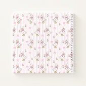 Girly Cute Coquette Gans met Roze Strik Custom Notitieboek (Achterkant)