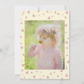 Girly Cute Elephant Waterverf Floral 1e verjaardag Kaart (Achterkant)