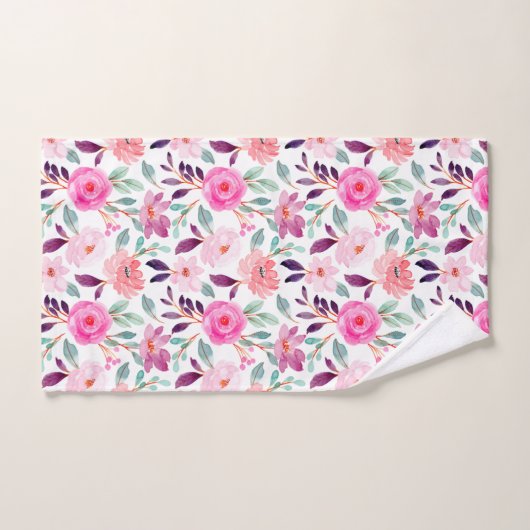 Girly  Cute  Floral Pattern Bad Handdoek (Handdoek)