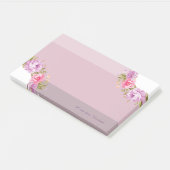 Girly Cute Floral , speciaal gepersonaliseerd Post-it® Notes (Schuin)