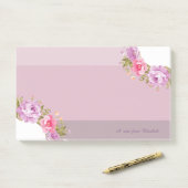 Girly Cute Floral , speciaal gepersonaliseerd Post-it® Notes (Op bureau)