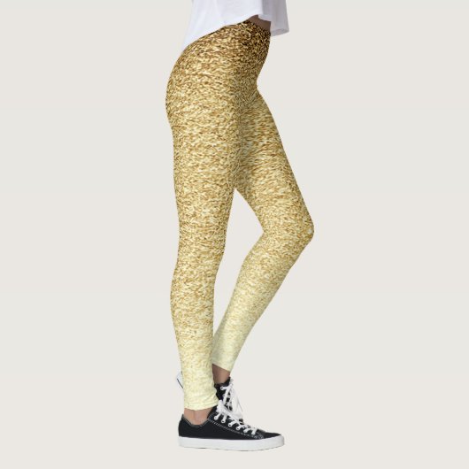Girly Cute Gold Glittery Leggings (Rechts)