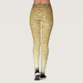 Girly Cute Gold Glittery Leggings (Achterkant)