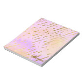 Girly Cute Pink en Gold Pattern Notitieblok (Linkerzijde)