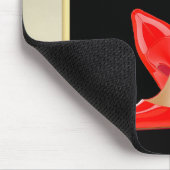 Girly Cute, Red High Heels-Motivatie Bericht Muismat (Hoek)