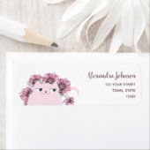 Girly Cute Return-adres Etiket (Insitu)