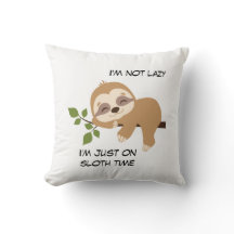 Girly Cute Sloth Time Funny Quote