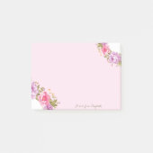Girly Cute Stylish Chic Floral - Gepersonaliseerd Post-it® Notes (Voorkant)