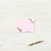 Girly Cute Stylish Chic Floral - Gepersonaliseerd Post-it® Notes (Op bureau)