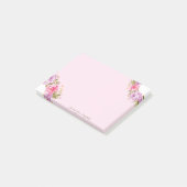 Girly Cute Stylish Chic Floral - Gepersonaliseerd Post-it® Notes (Schuin)