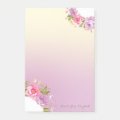 Girly Cute Stylish Floral - Gepersonaliseerd Post-it® Notes (Voorkant)