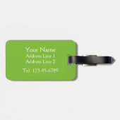 Girly Damask Monogram Bagagelabel (Achterkant horizontaal)